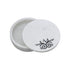 Large White Marble Trinket Box with Damask Motif